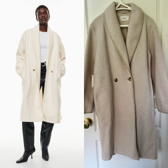 Aritzia Charlize Merino Wood Coat xxs 2XS Bone - Picture 1 of 3